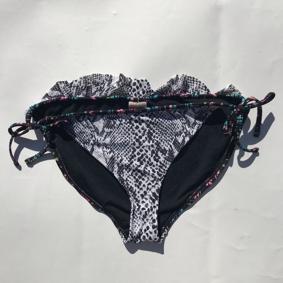 Vintage MUDD Ruffle Bikini Bottom Snake Print XL - Picture 2 of 6